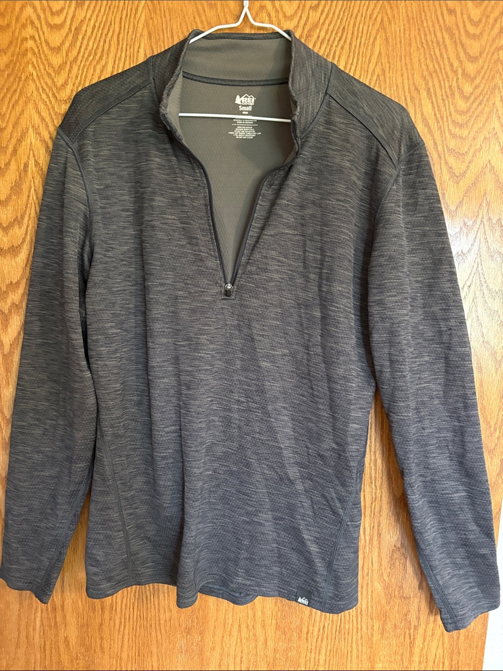 Men's Charcoal Heather Quarter-Zip Performance Sweater